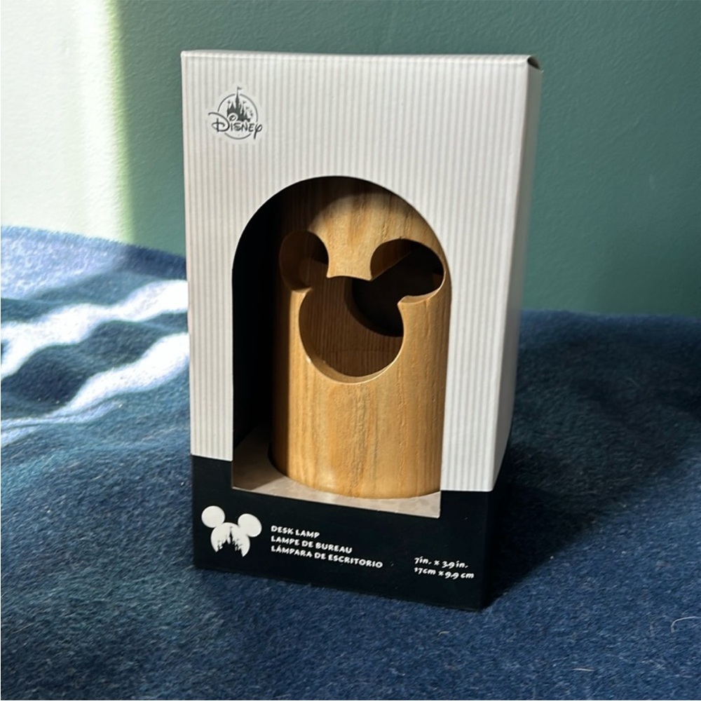 Disney Mickey Icon Wood Desk Lamp NIB
